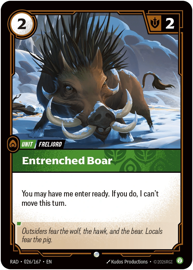 Entrenched Boar