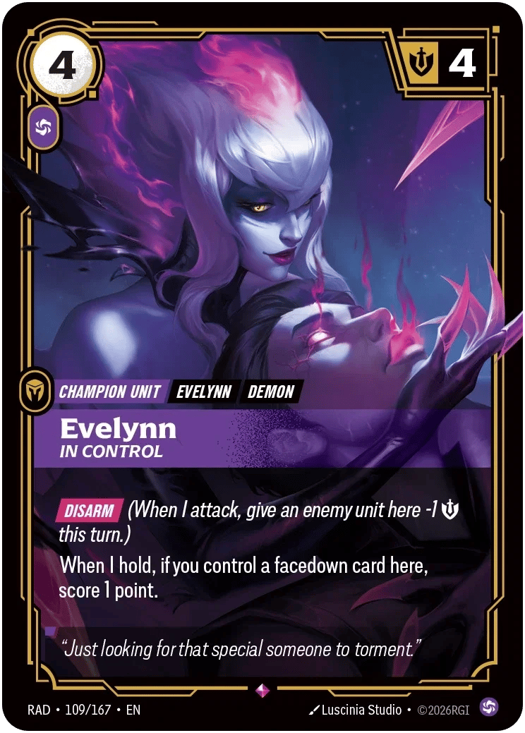 Evelynn, in Control
