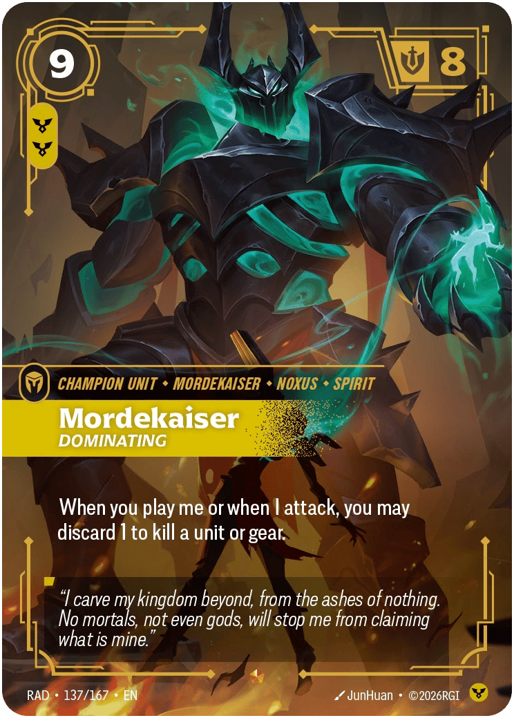 Mordekaiser, Dominating