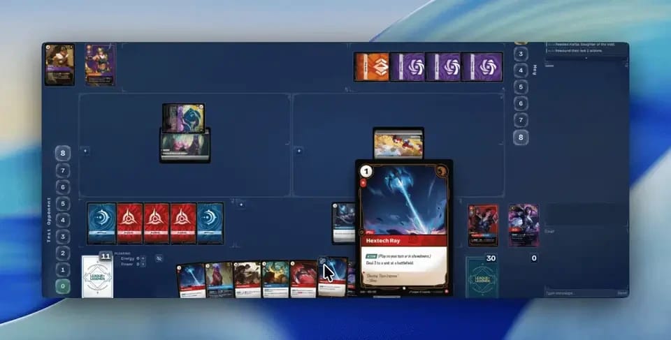 Rift Atlas simulator showing automatic payment for a card cost.