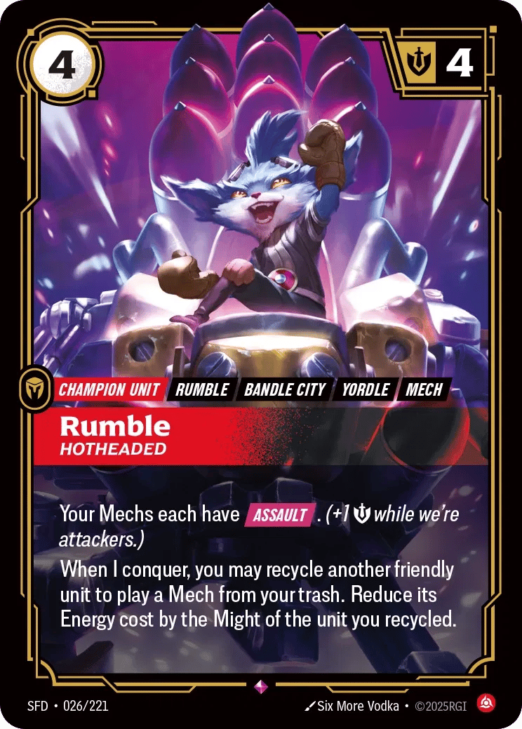 Rumble, Hotheaded