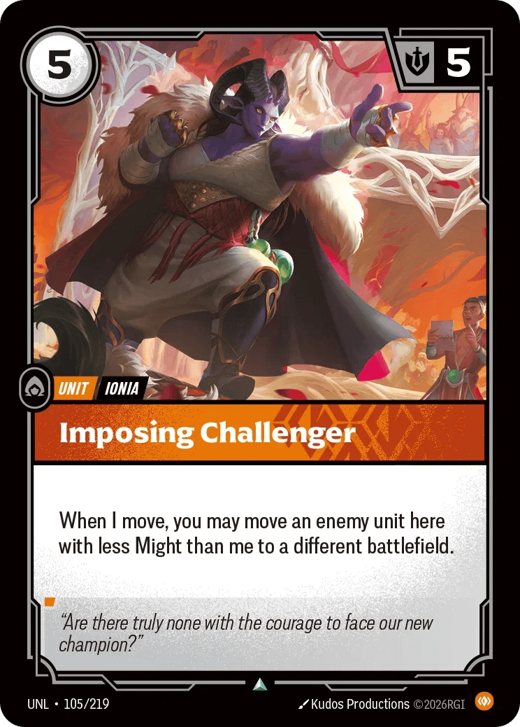 Imposing Challenger
