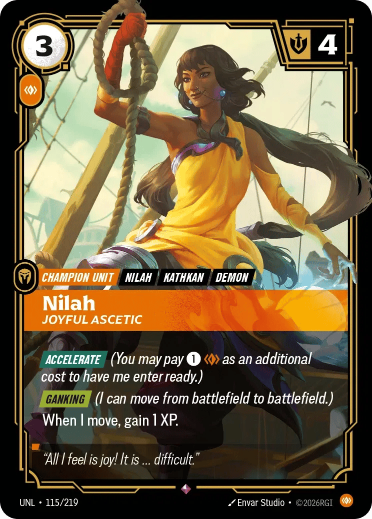 Nilah, Joyful Ascetic