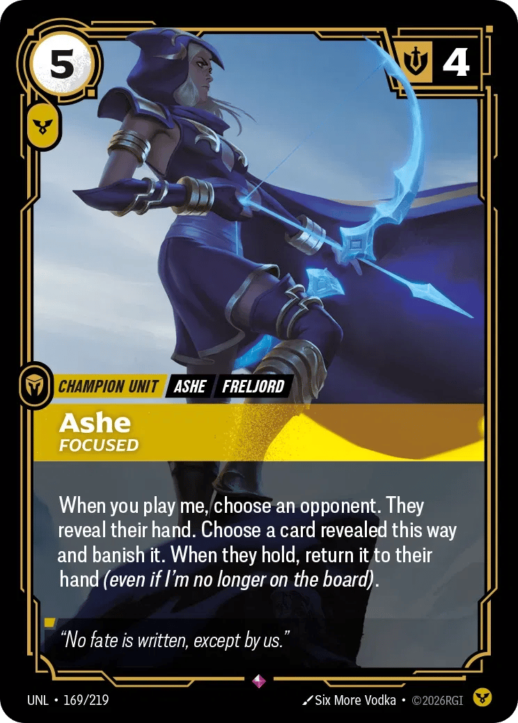 Ashe, Focused
