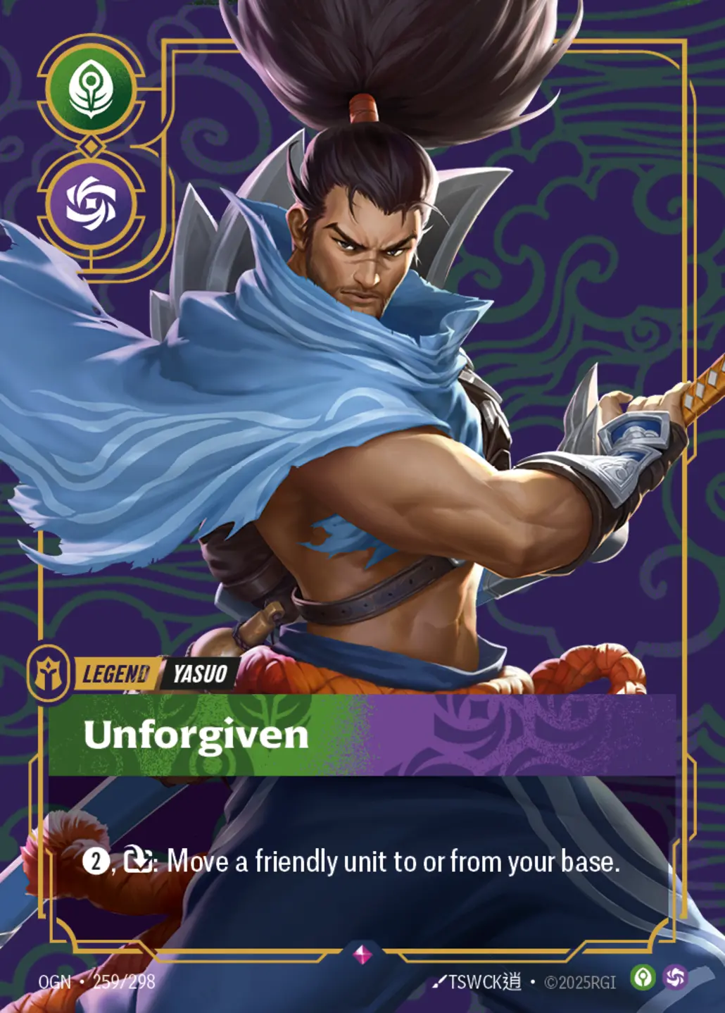 Yasuo, Unforgiven - OGN-259 | Rift Atlas