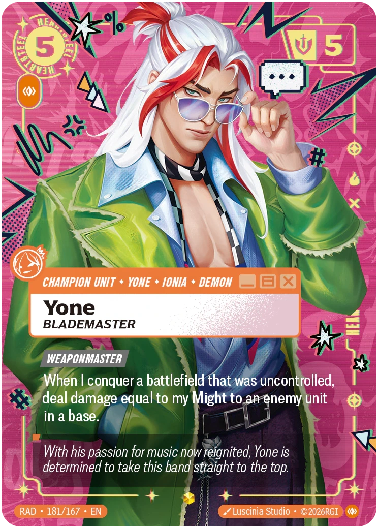 Yone, Blademaster - Riftbound Unit Card (RAD-181) | Rift Atlas